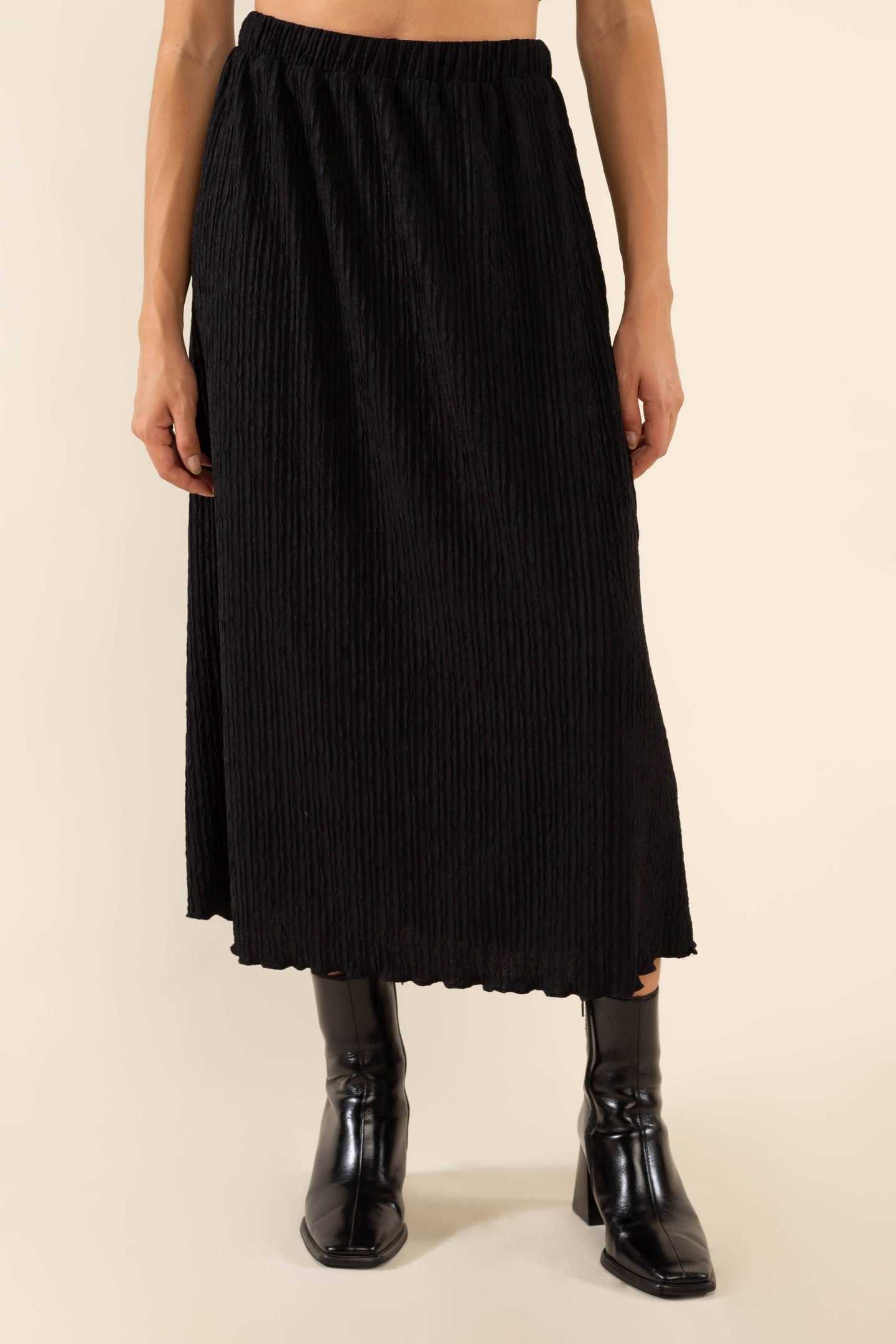 Grove Pleated Midi Skirt